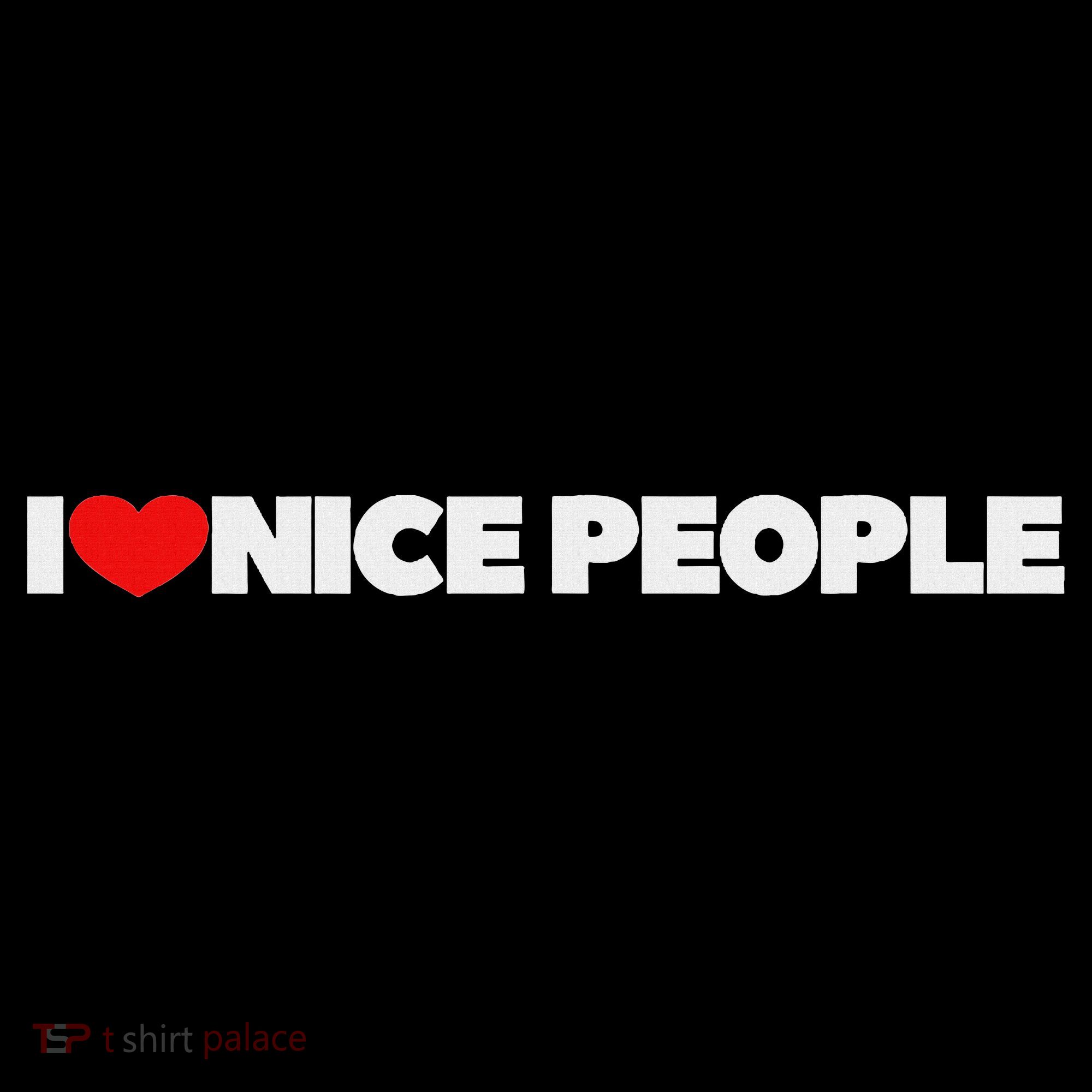 I Love (heart) Nice People Baby Bodysuit