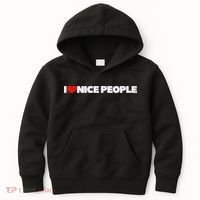 I Love (heart) Nice People Kids Hoodie thumb 0