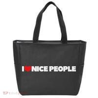 I Love (heart) Nice People Tote Bag thumb 0