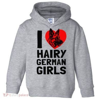I Love Hairy German German Shepherd edition  Toddler Hoodie