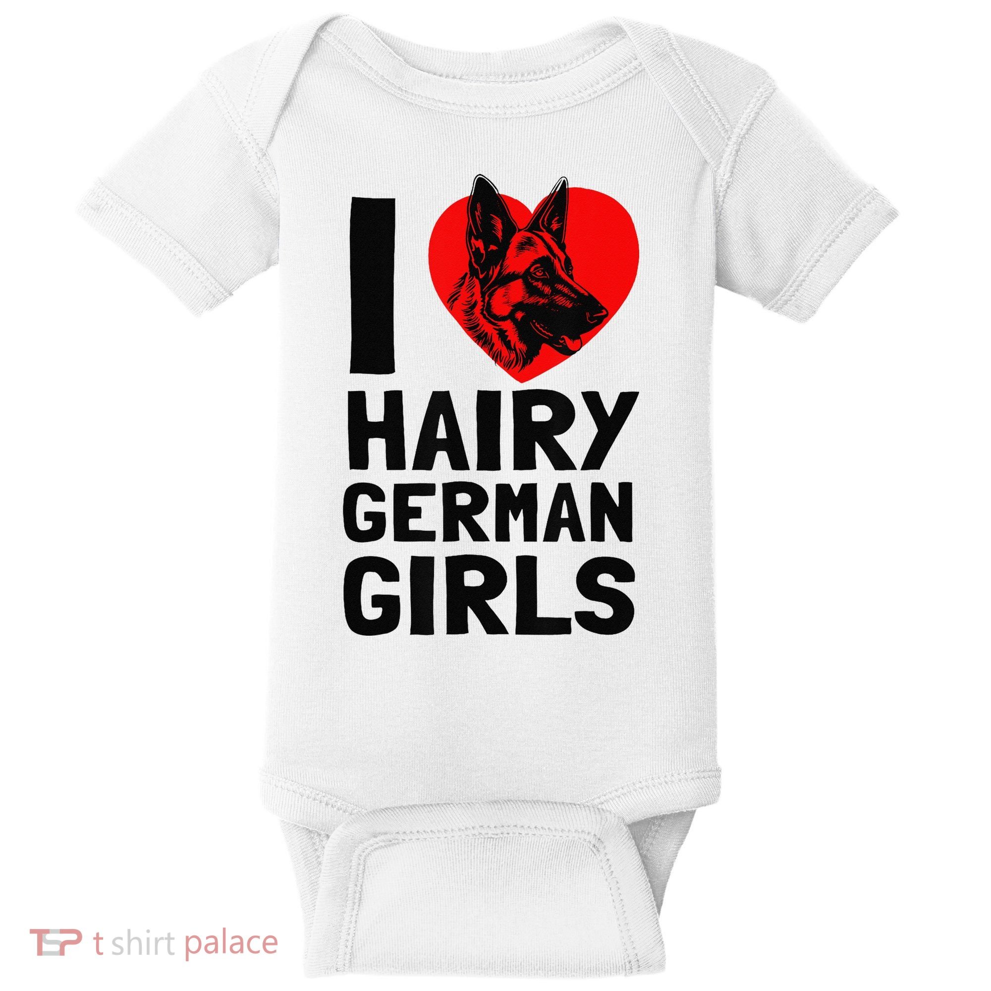 I Love Hairy German German Shepherd edition  Baby Bodysuit