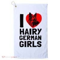 I Love Hairy German German Shepherd edition  Golf Towel thumb 0