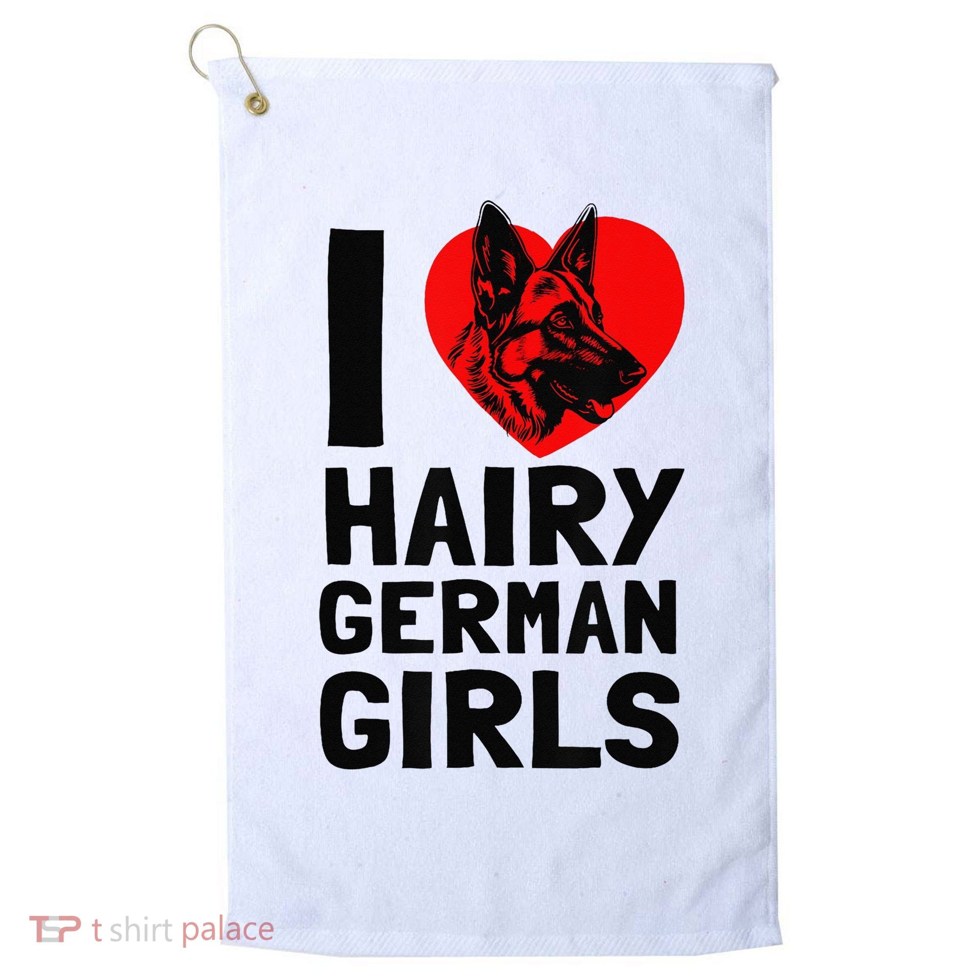 I Love Hairy German German Shepherd edition  Golf Towel