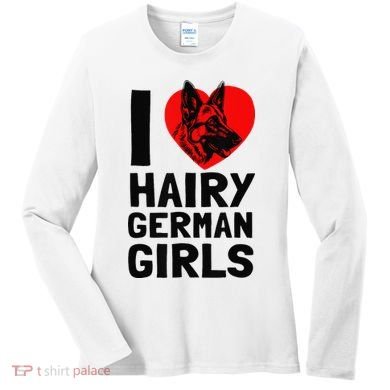 I Love Hairy German German Shepherd edition  Women's Long Sleeve Shirt