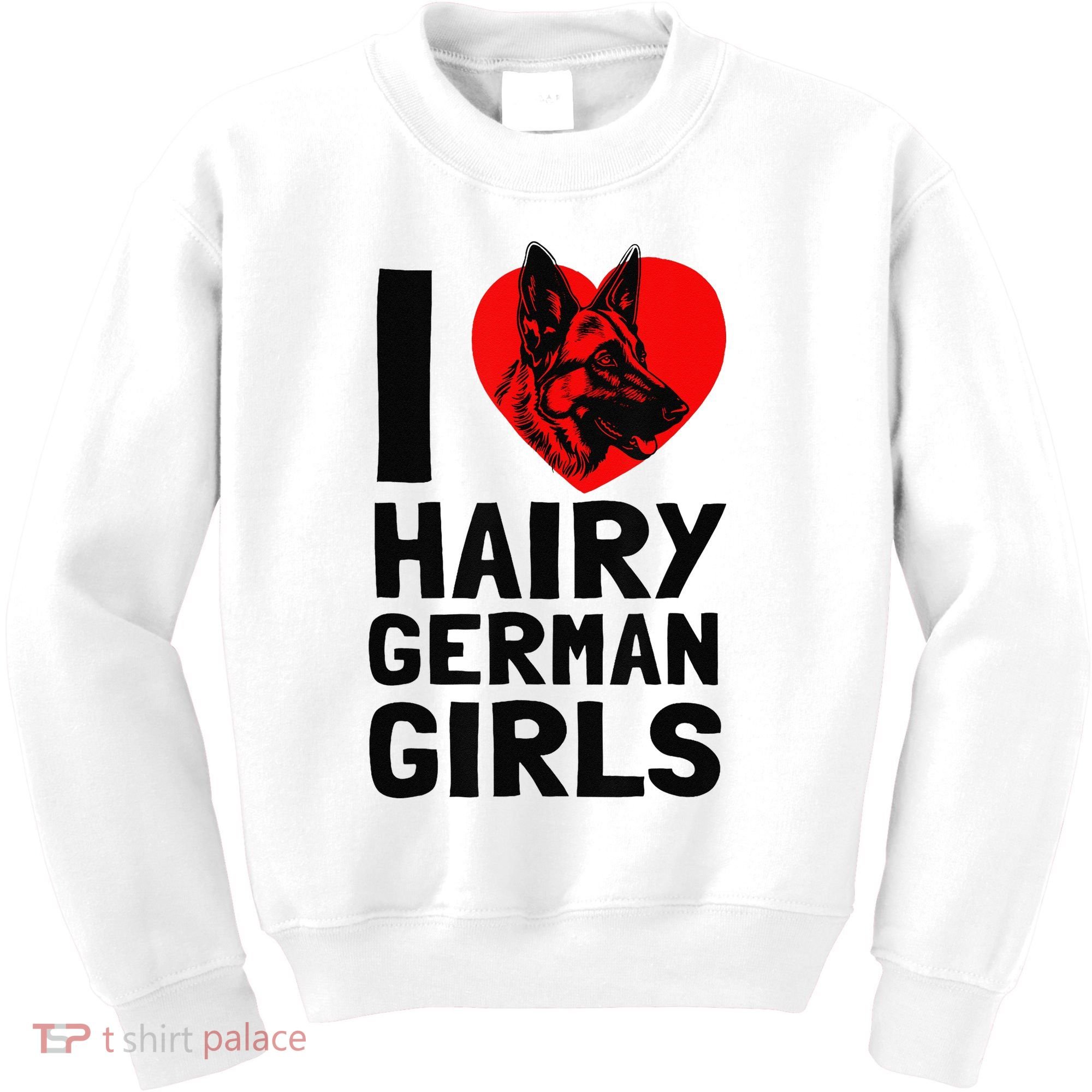I Love Hairy German German Shepherd edition  Kids Sweatshirt