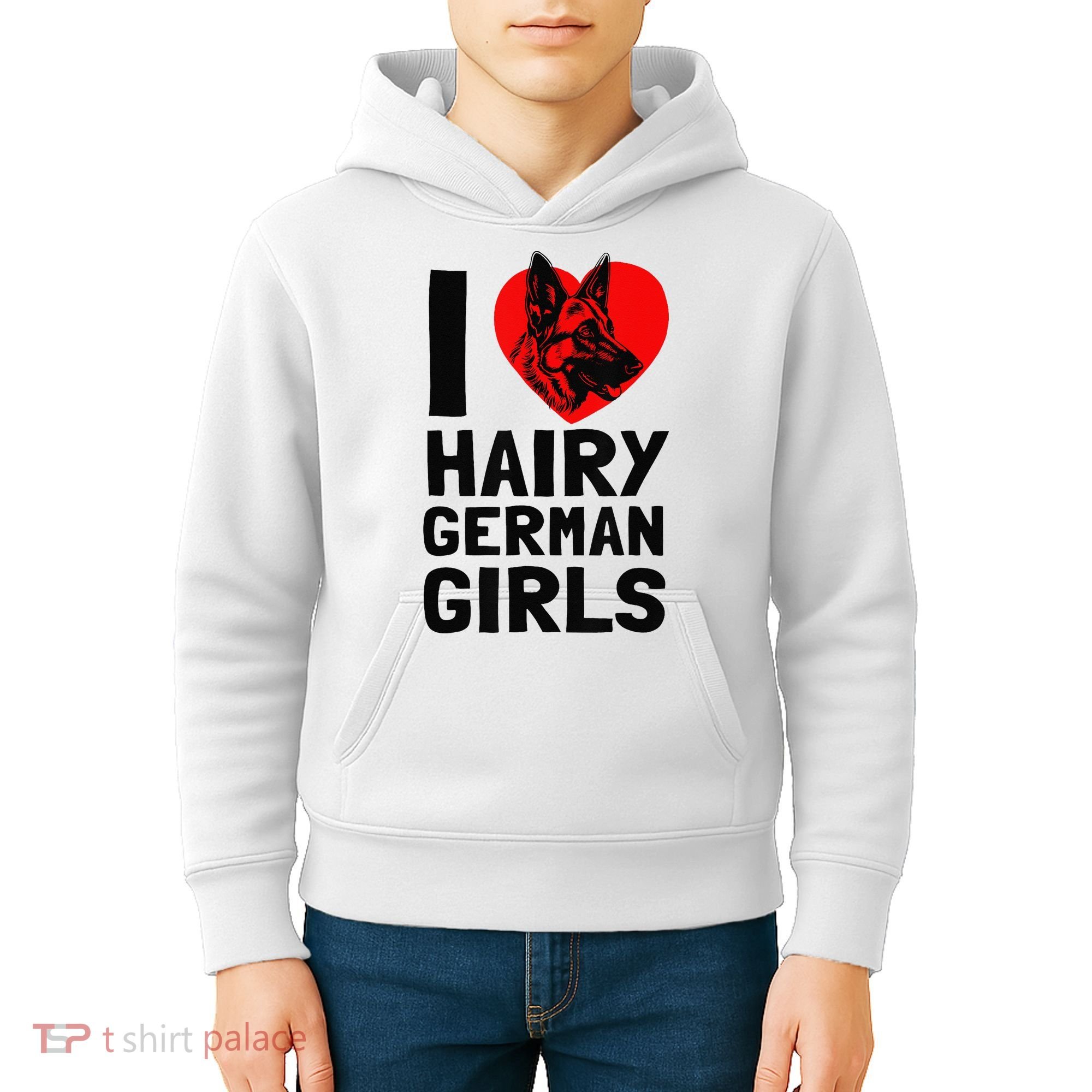 I Love Hairy German German Shepherd edition  Kids Hoodie