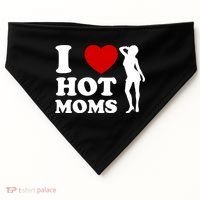 I Love Hot Moms Funny USA-Made Doggie Bandana thumb 0