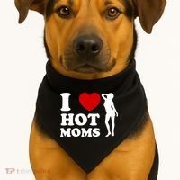 I Love Hot Moms Funny USA-Made Doggie Bandana thumb 1