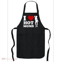I Love Hot Moms Funny Apron thumb 0