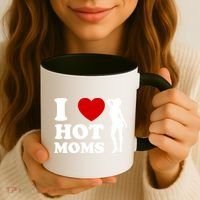 I Love Hot Moms Funny Coffee Mug thumb 3
