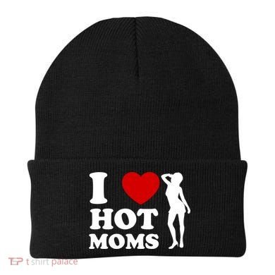 I Love Hot Moms Funny Beanie