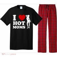 I Love Hot Moms Funny Pajama Set thumb 0