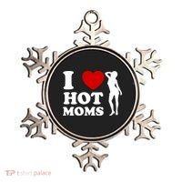 I Love Hot Moms Funny Ornament thumb 0