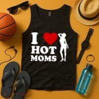 I Love Hot Moms Funny Tank Top thumb 4