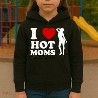 I Love Hot Moms Funny Kids Hoodie thumb 3