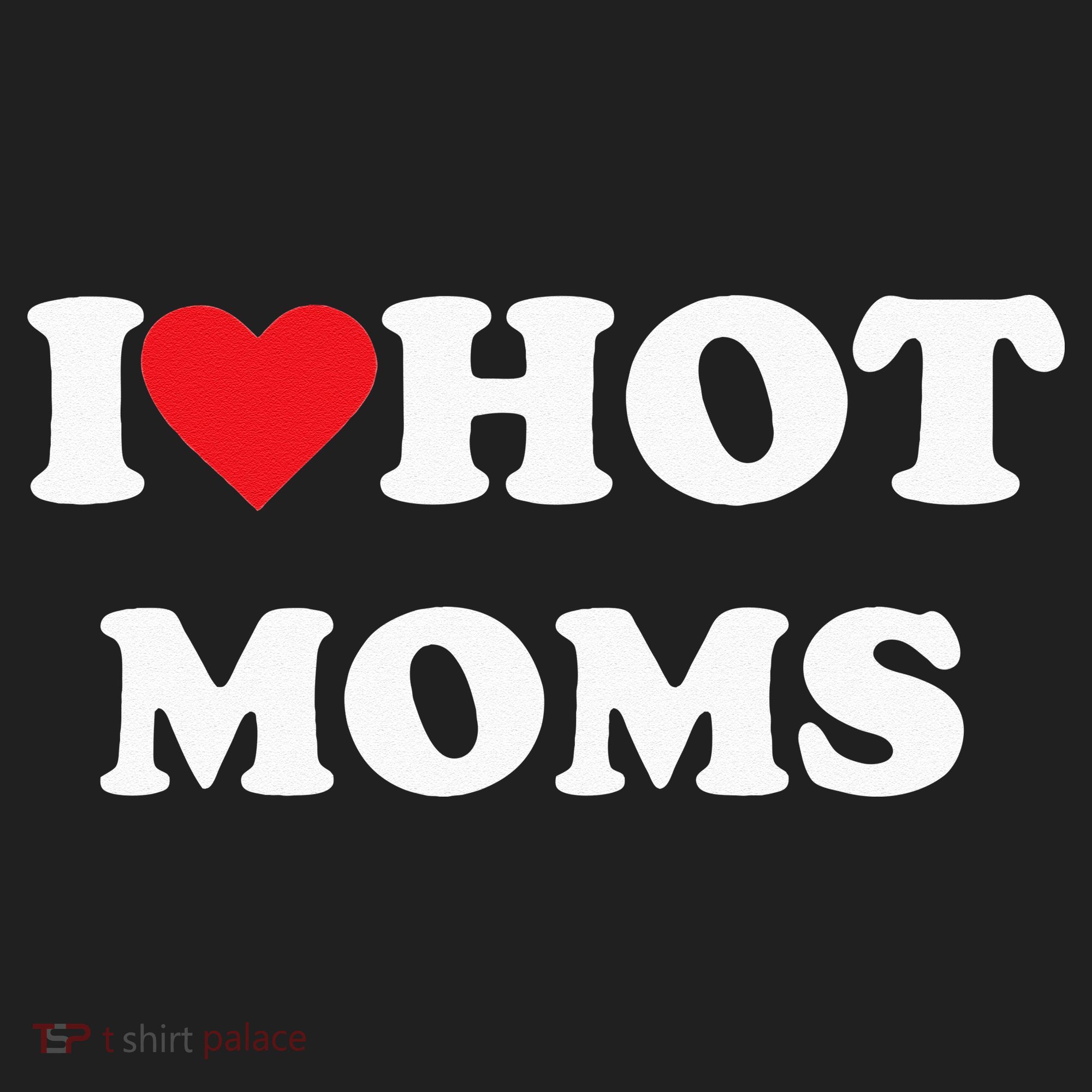 I Love Hot Moms Golf Towel