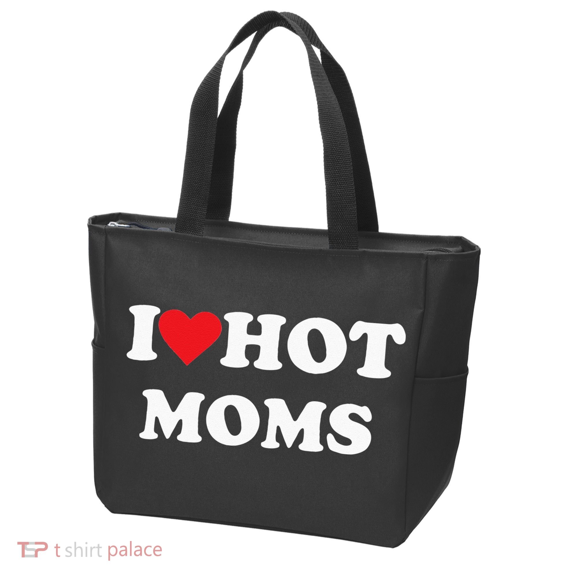 I Love Hot Moms Tote Bag