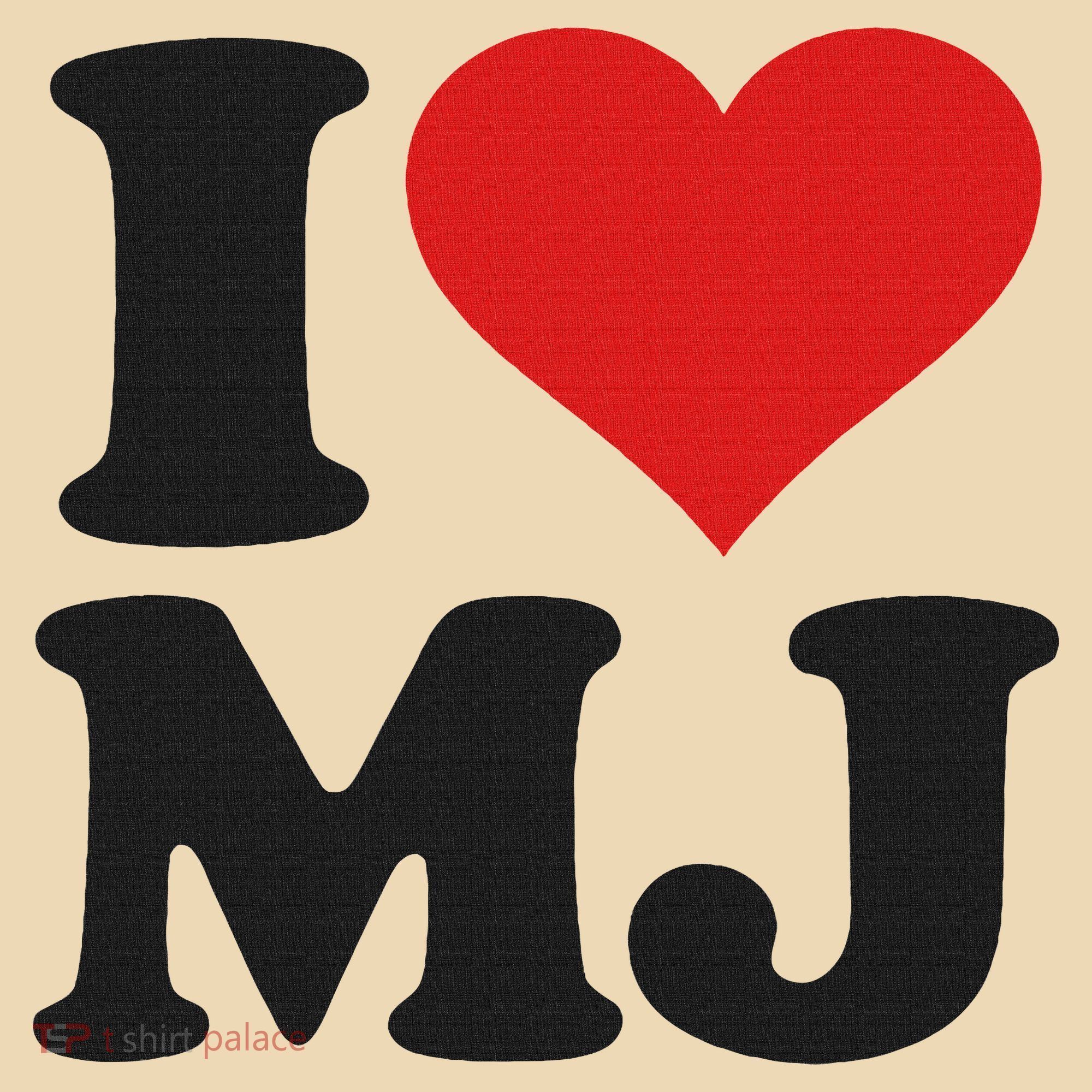 I Love Heart Mj M J M.j. Tote Bag