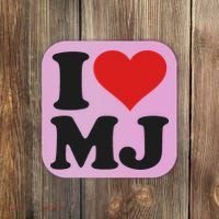 I Love Heart Mj M J M.j. Coaster thumb 0