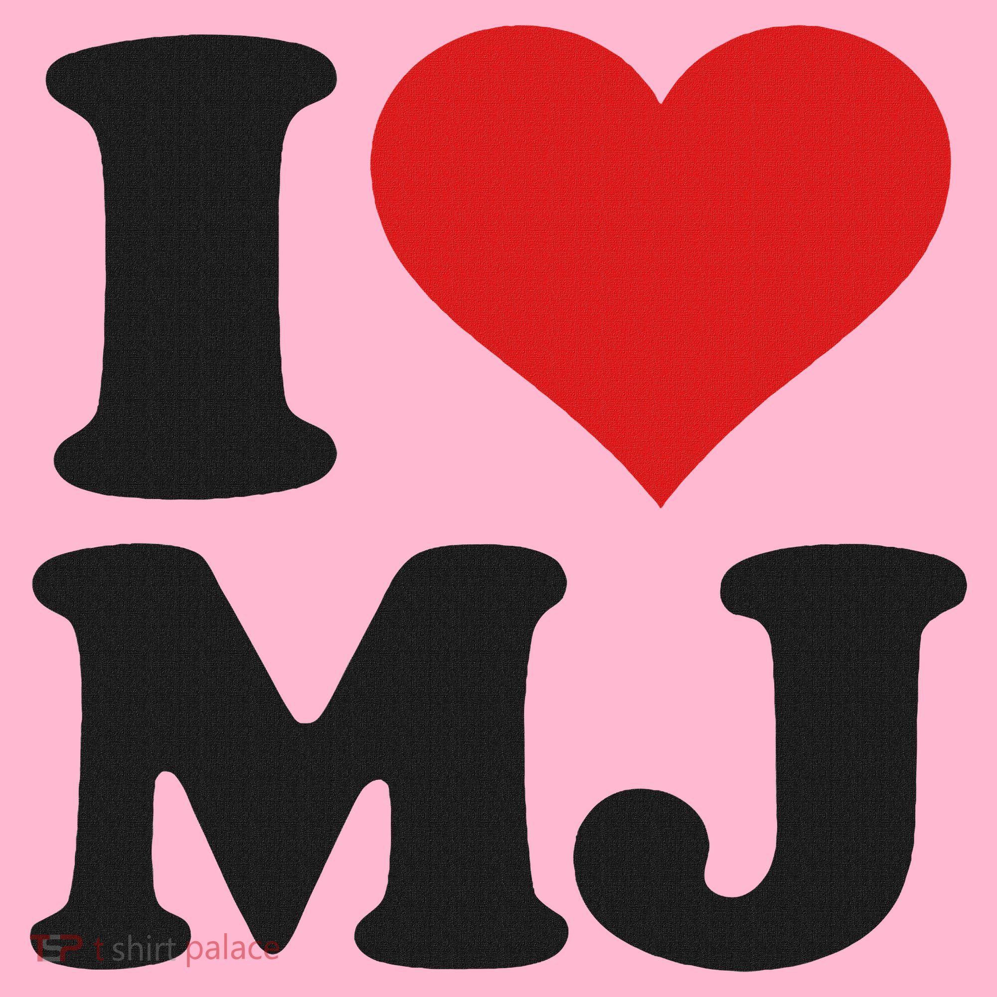 I Love Heart Mj M J M.j. Coaster