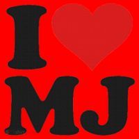 I Love Heart Mj M J M.j. Santa Hat thumb 1