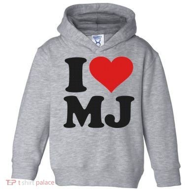 I Love Heart Mj M J M.j. Toddler Hoodie
