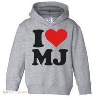 I Love Heart Mj M J M.j. Toddler Hoodie thumb 0