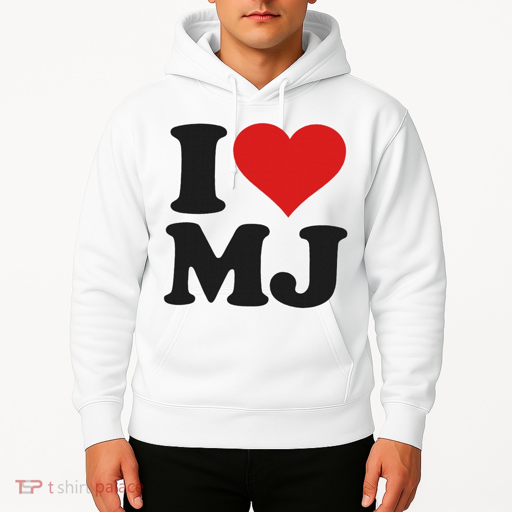 I Love Heart Mj M J M.j. Hoodie