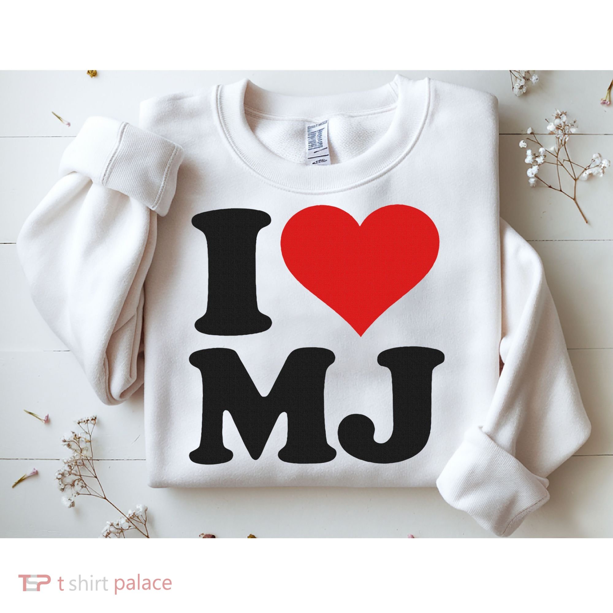 I Love Heart Mj M J M.j. Sweatshirt