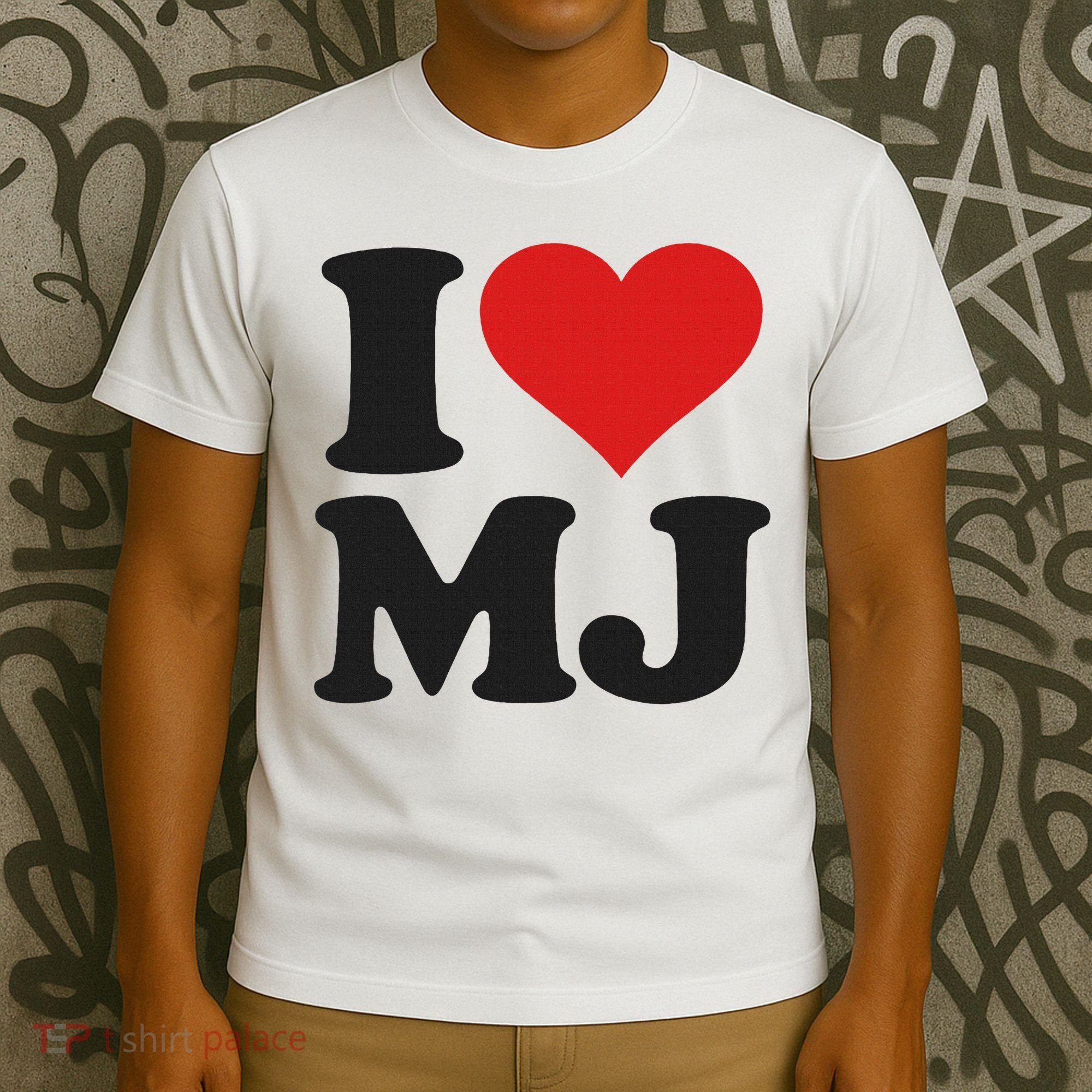 I Love Heart Mj M J M.j. T-Shirt
