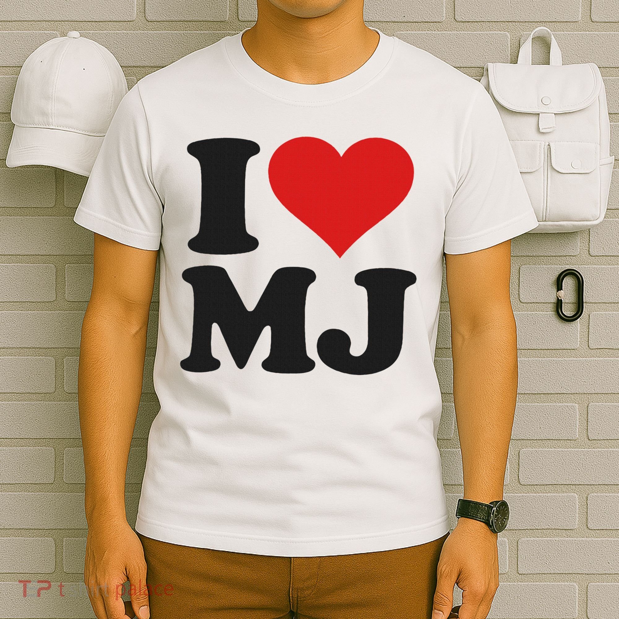 I Love Heart Mj M J M.j. T-Shirt