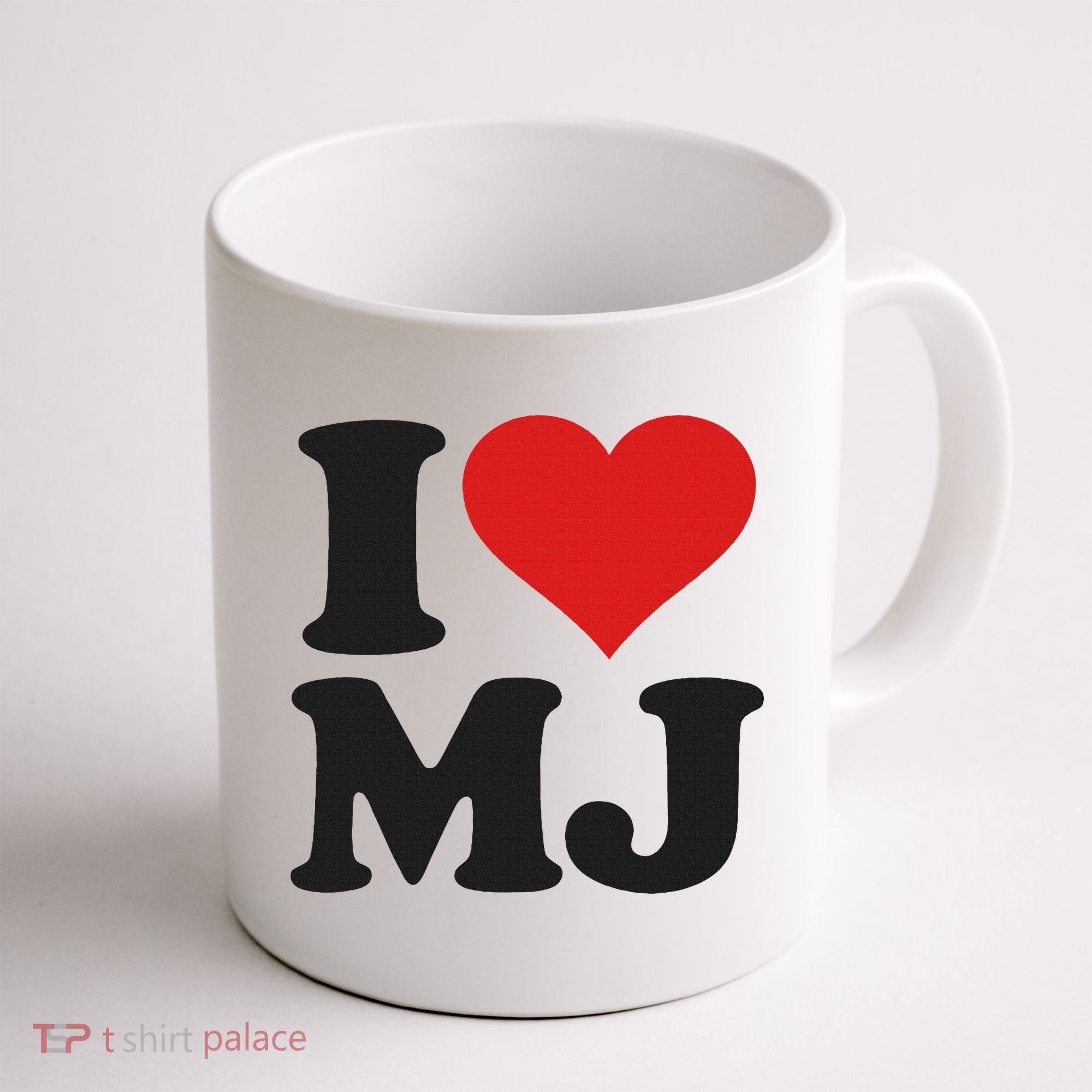 I Love Heart Mj M J M.j. Coffee Mug