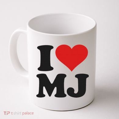 I Love Heart Mj M J M.j. Coffee Mug