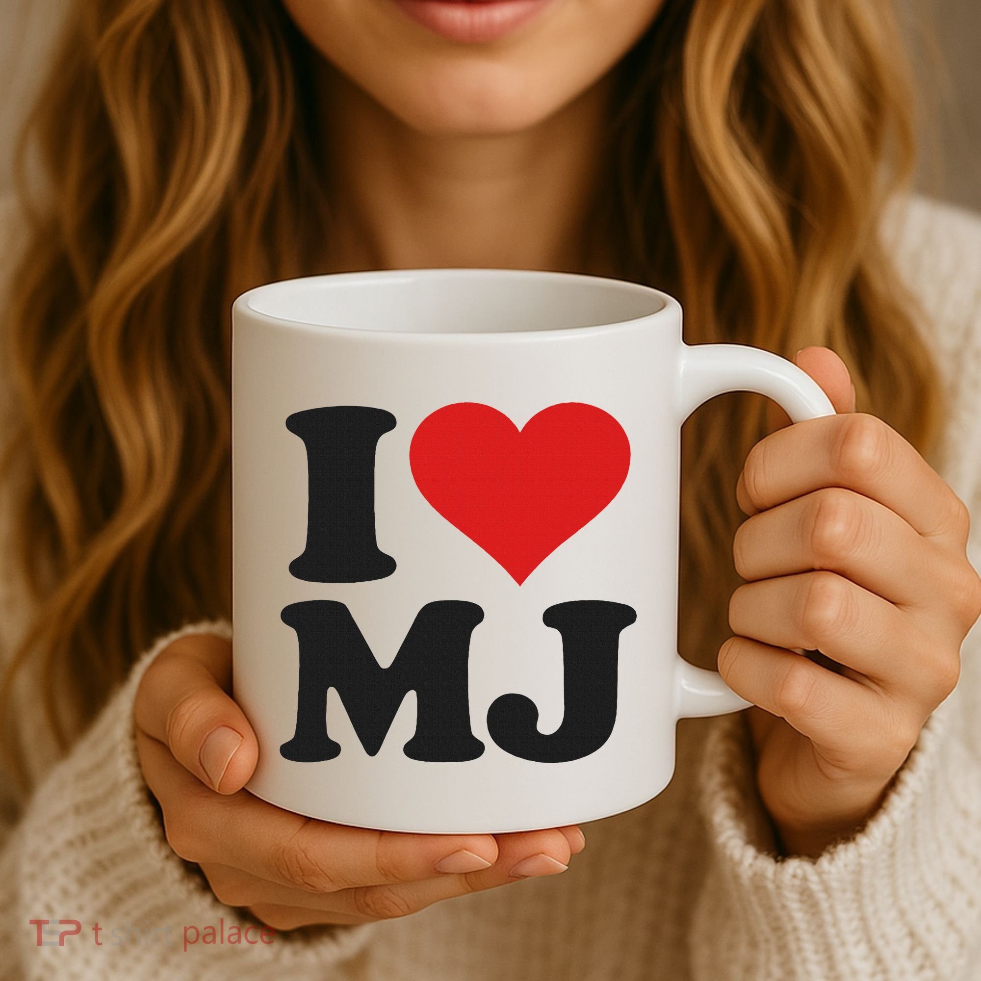 I Love Heart Mj M J M.j. Coffee Mug