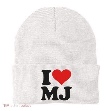 I Love Heart Mj M J M.j. Beanie