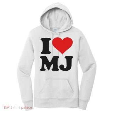 I Love Heart Mj M J M.j. Women's Hoodie