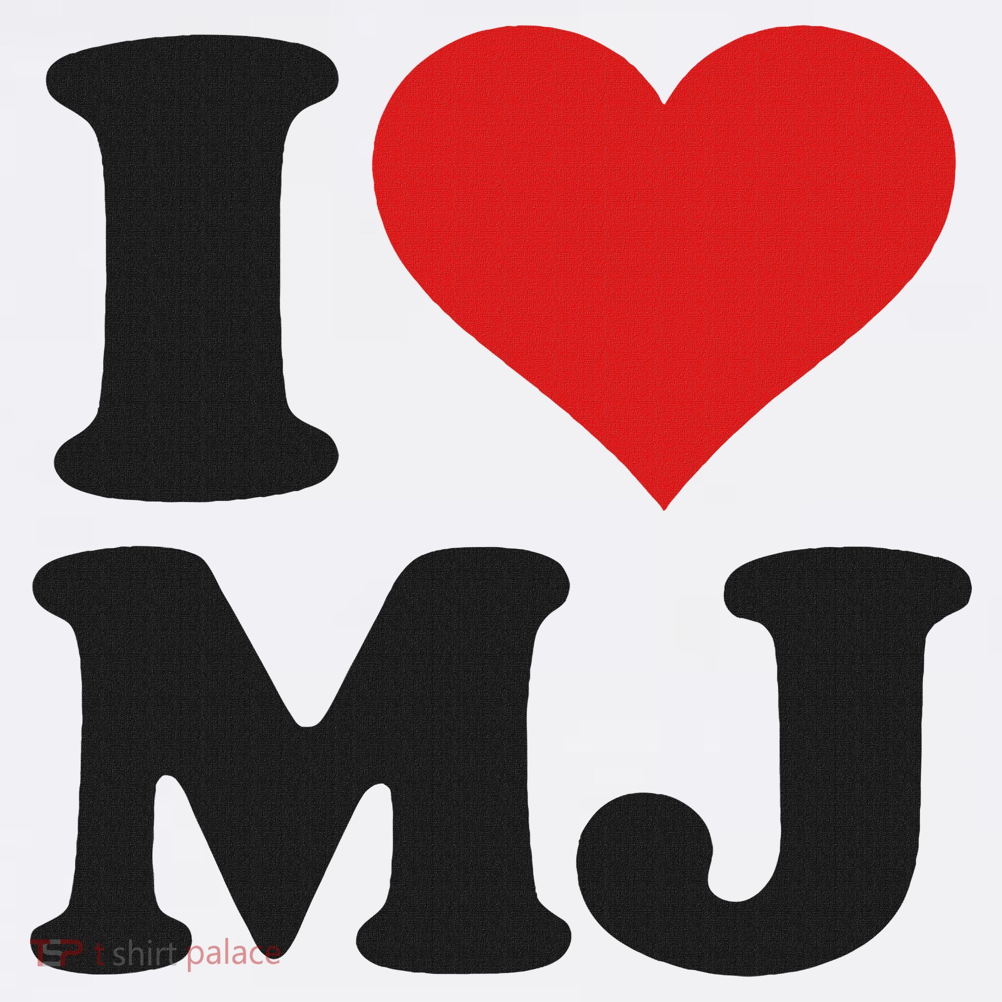 I Love Heart Mj M J M.j. Women's Hoodie