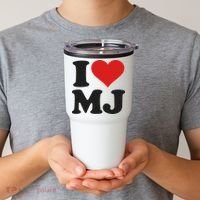 I Love Heart Mj M J M.j. Tumbler thumb 2