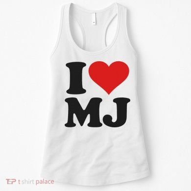 I Love Heart Mj M J M.j. Women's Tank Top