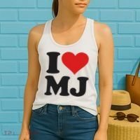 I Love Heart Mj M J M.j. Women's Tank Top thumb 2
