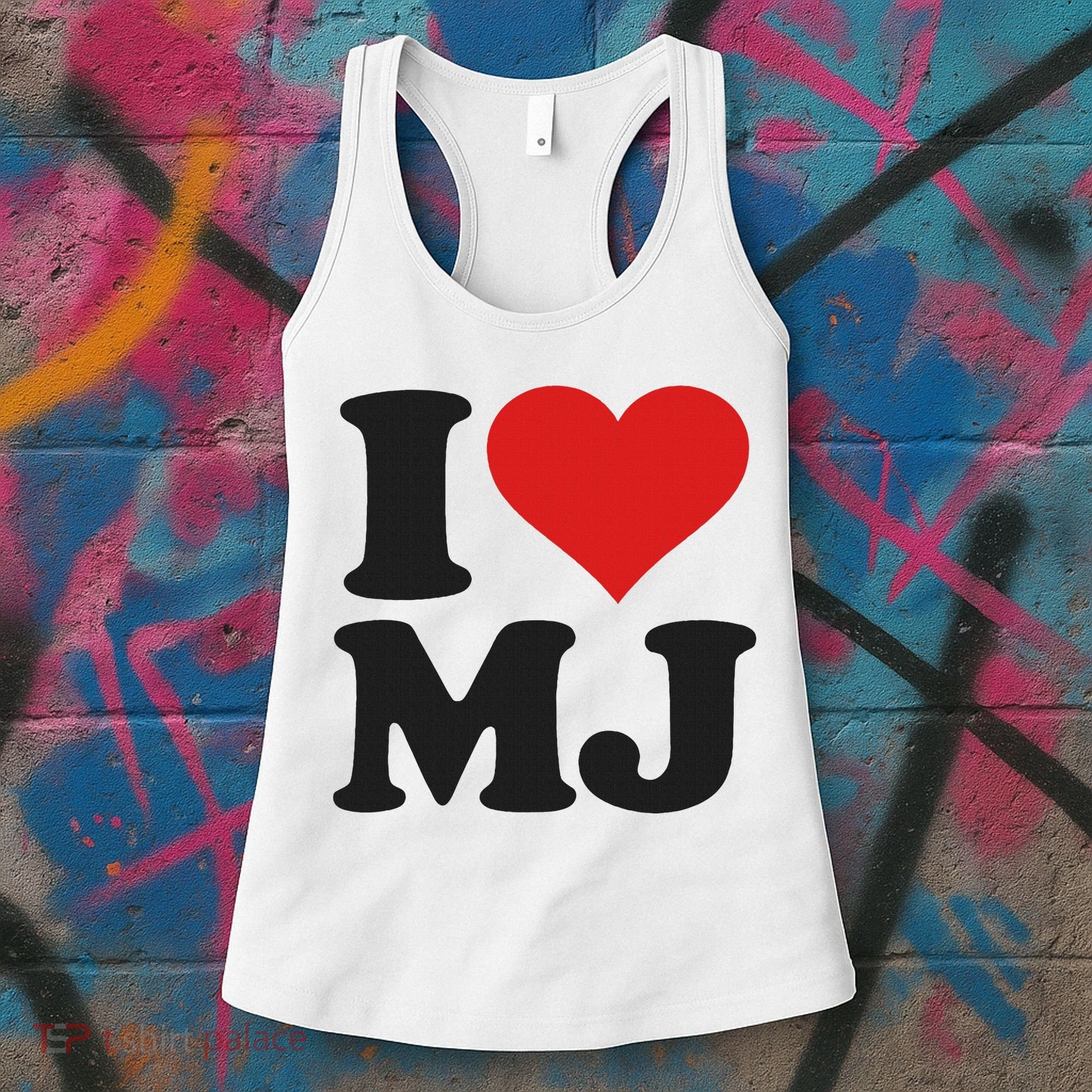 I Love Heart Mj M J M.j. Women's Tank Top