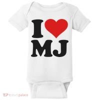 I Love Heart Mj M J M.j. Baby Bodysuit thumb 0