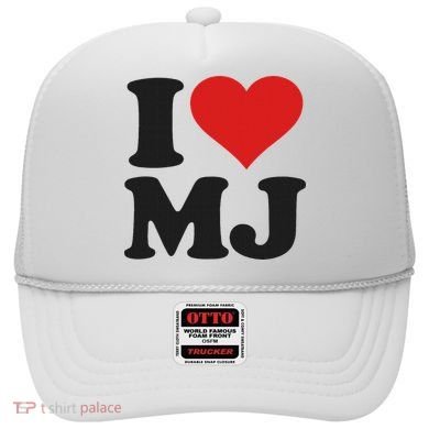 I Love Heart Mj M J M.j. Hat