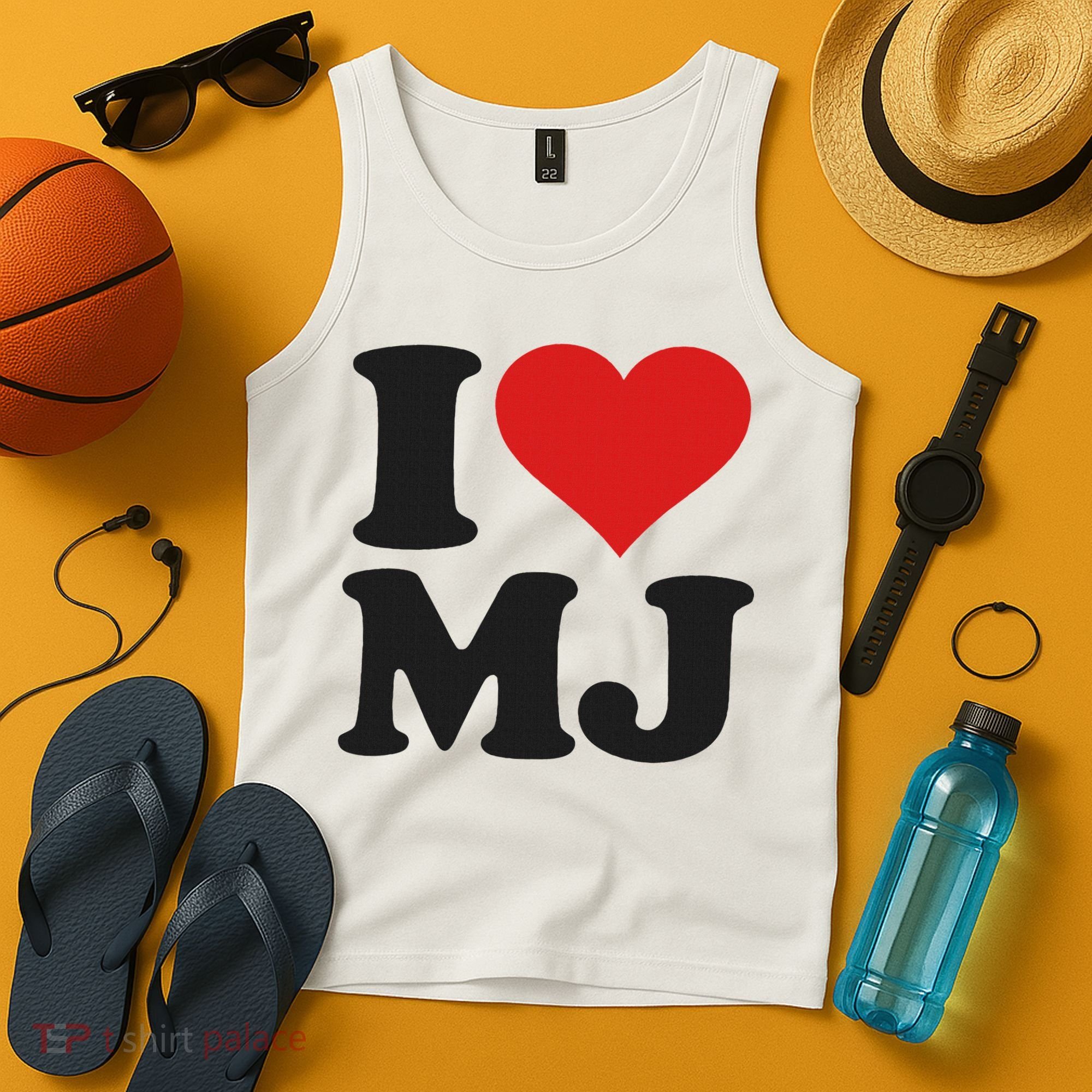 I Love Heart Mj M J M.j. Tank Top