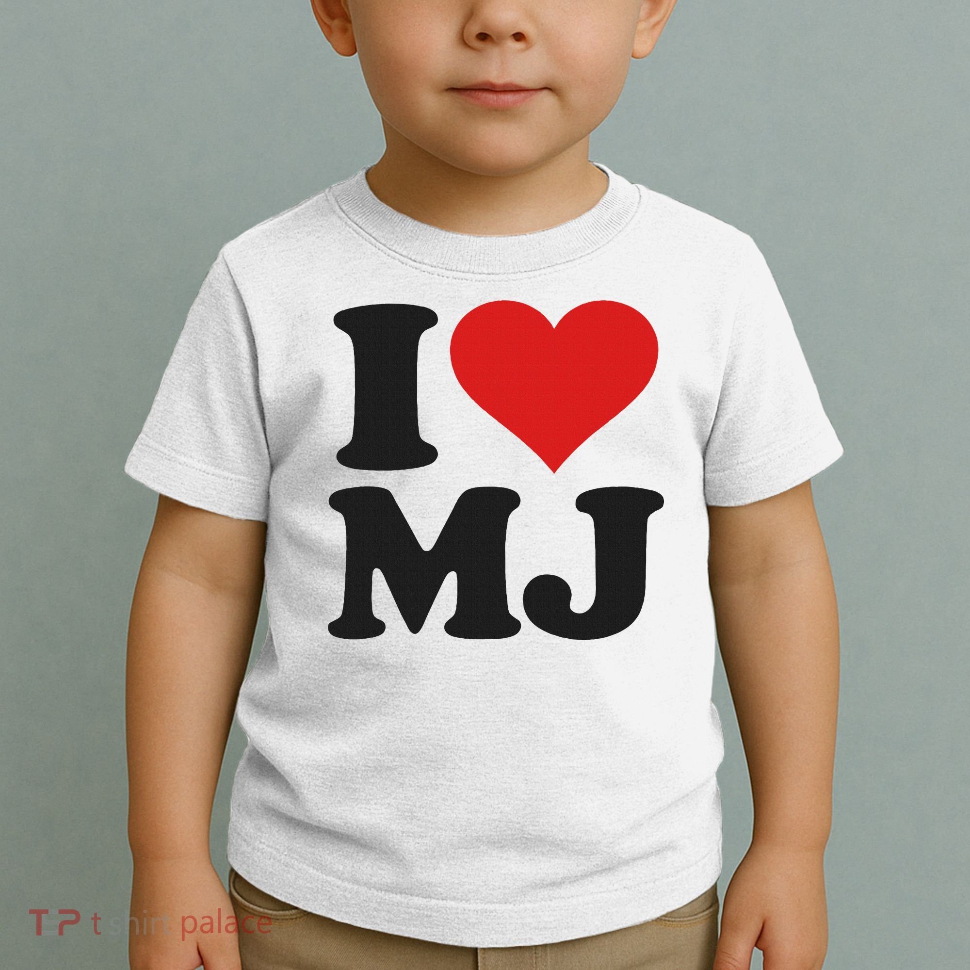 I Love Heart Mj M J M.j. Toddler T-Shirt