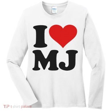 I Love Heart Mj M J M.j. Women's Long Sleeve Shirt
