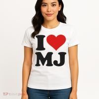 I Love Heart Mj M J M.j. Women's T-Shirt thumb 4