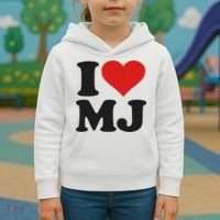 I Love Heart Mj M J M.j. Kids Hoodie thumb 3
