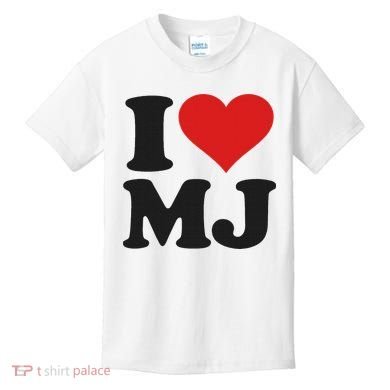 I Love Heart Mj M J M.j. Kids T-Shirt