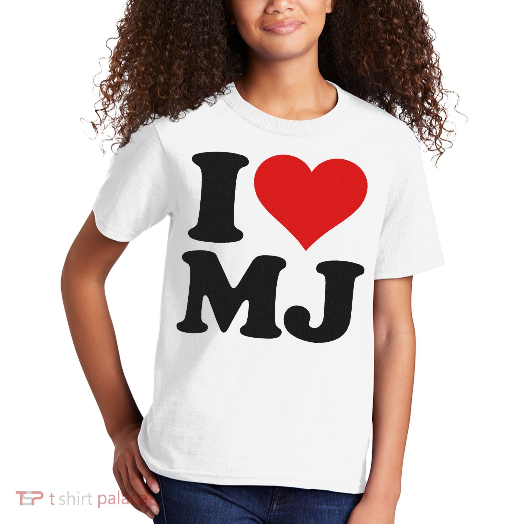 I Love Heart Mj M J M.j. Kids T-Shirt